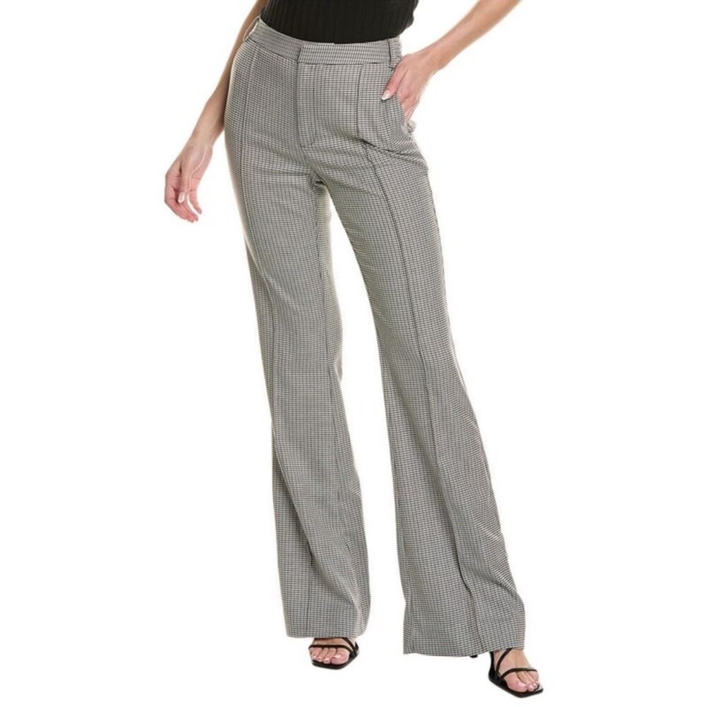 Toccin Adelaide Flare Trouser NWT houndstooth patterned pants msrp $495